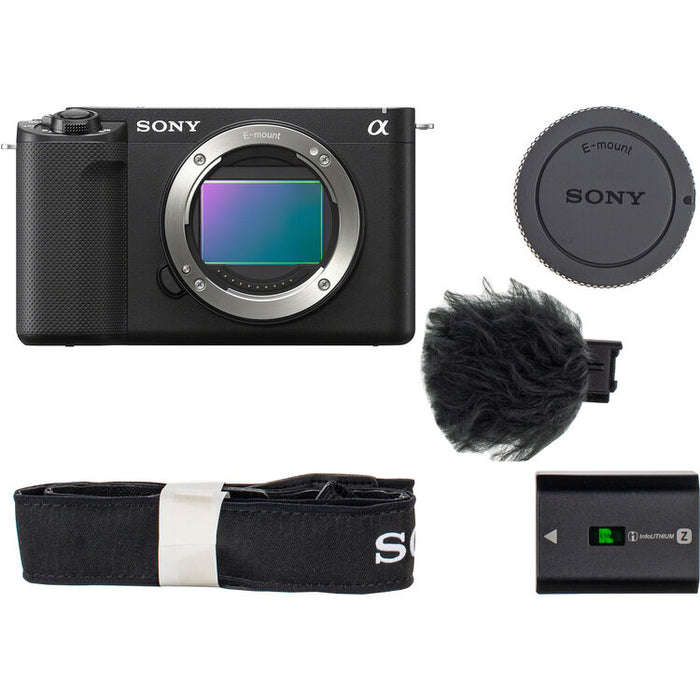 Sony ZV-E1 mirrorless camera with 28-60mm lens black ILC-ZVE1L-B full-frame vlog video camera