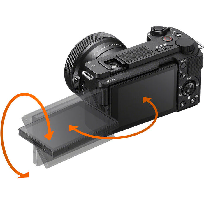 Sony ZV-E10 II mirrorless camera with 16-50mm lens black ZV-E10M2K/B APS-C vlog camera kit