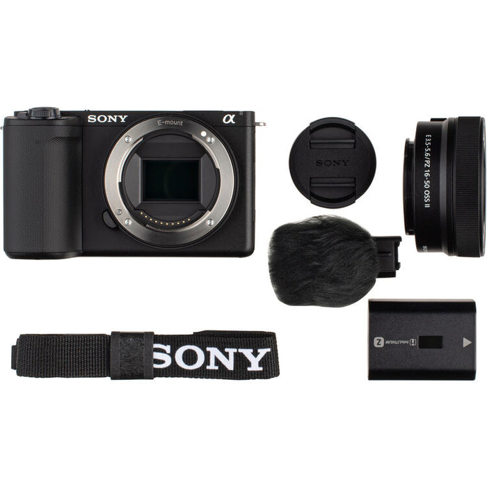 Sony ZV-E10 II mirrorless camera with 16-50mm lens black ZV-E10M2K/B APS-C vlog camera kit