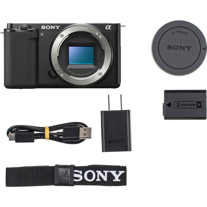 Sony ZV-E10 mirrorless camera with 16-50mm lens black ZVE10K-B APS-C vlog camera kit