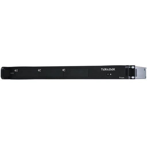 Teradek Prism 801 Base Rack System 1U - Front view of compact 1U video encoder rack unit