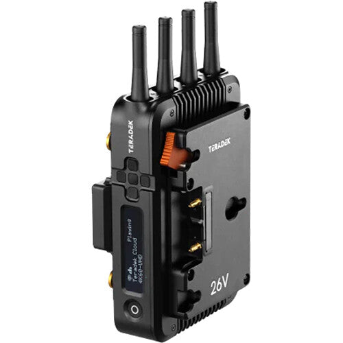 Teradek Prism Mobile 5G Dual 5G-Q HEVC/AVC Encoder with V Mount for high-quality remote video transmission