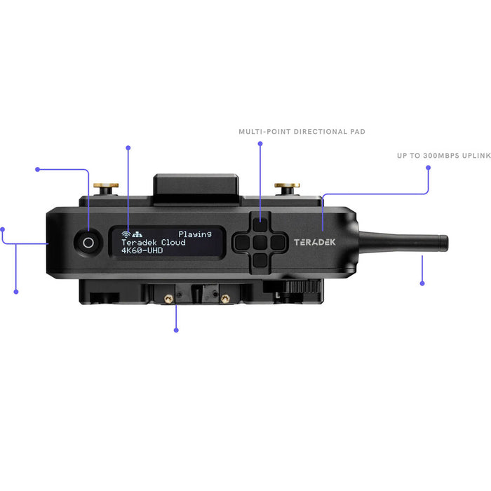 Teradek Prism Mobile 5G Dual 5G-Q HEVC/AVC Encoder with V Mount for high-quality remote video transmission