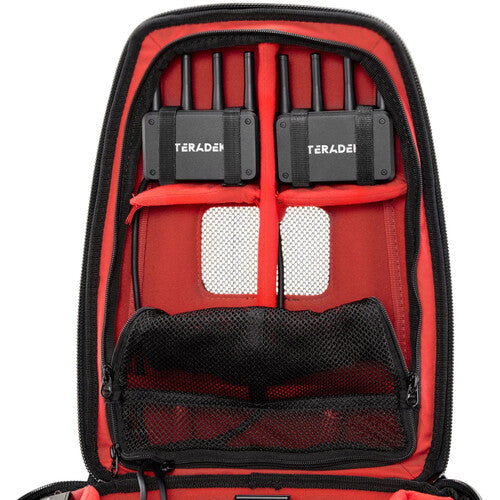Teradek Prism Mobile Backpack Mk II 4G V Mount with 4x 5G modems for reliable mobile video streaming