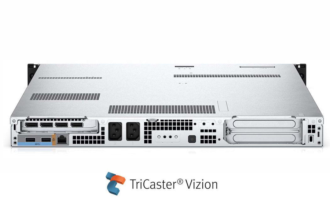 TriCaster Vizion TCVIZION1RU0IO compact 1RU live production system with advanced broadcasting and streaming capabilities