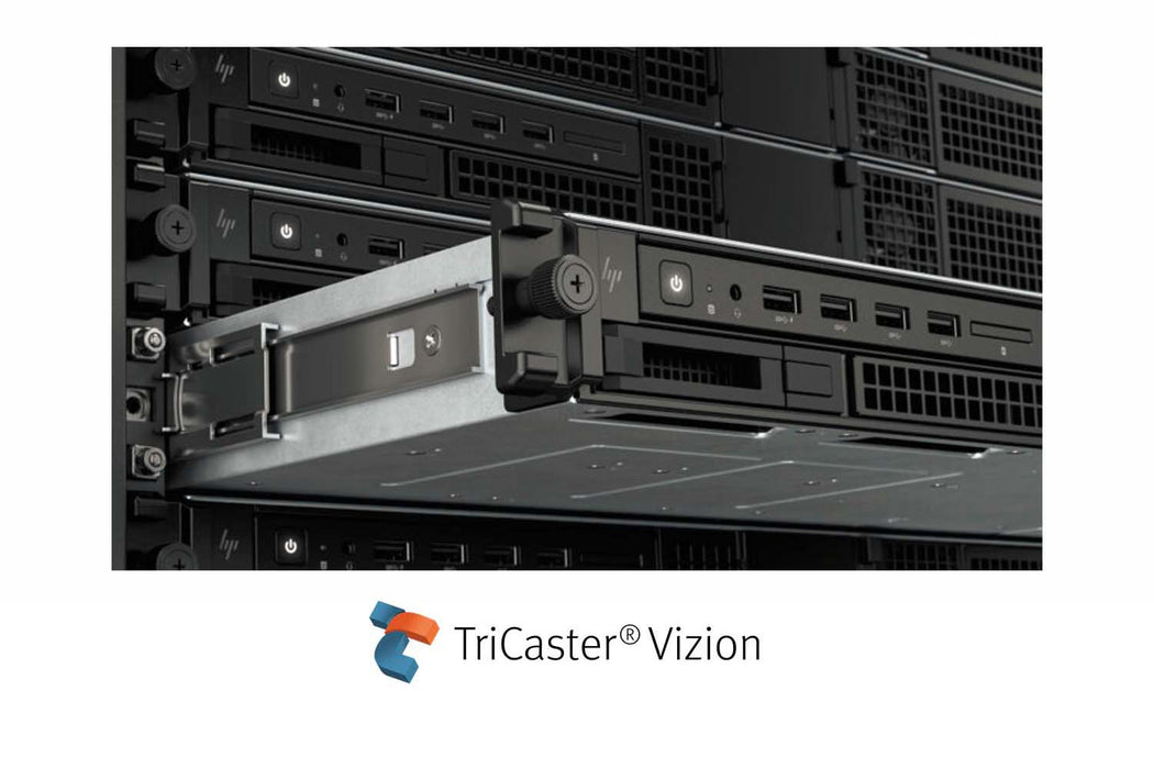 TriCaster Vizion TCVIZION1RU0IO compact 1RU live production system with advanced broadcasting and streaming capabilities