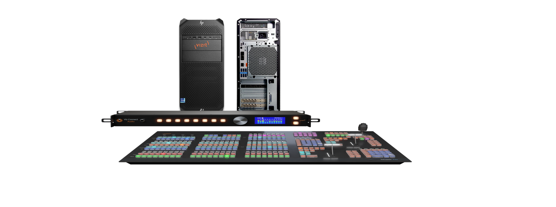 VIZRT TriCaster Vizion Tower 16 SDI I/O | Flex Dual | Viz Connect Audio Bundle