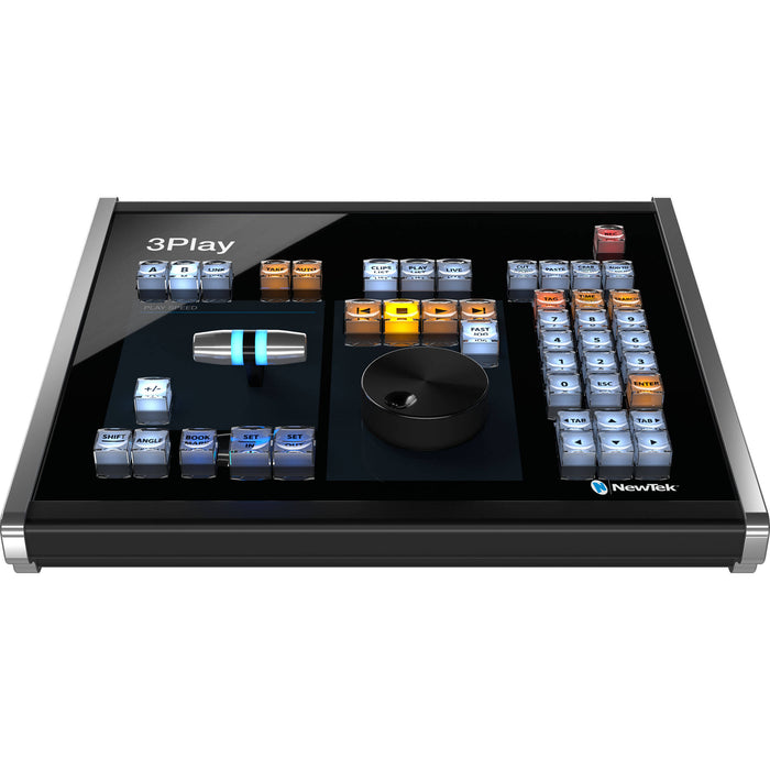 Vizrt 3Play 3P12RU professional 8-channel instant replay system for live sports broadcasting, featuring NDI integration, slow-motion playback, and advanced audio routing.