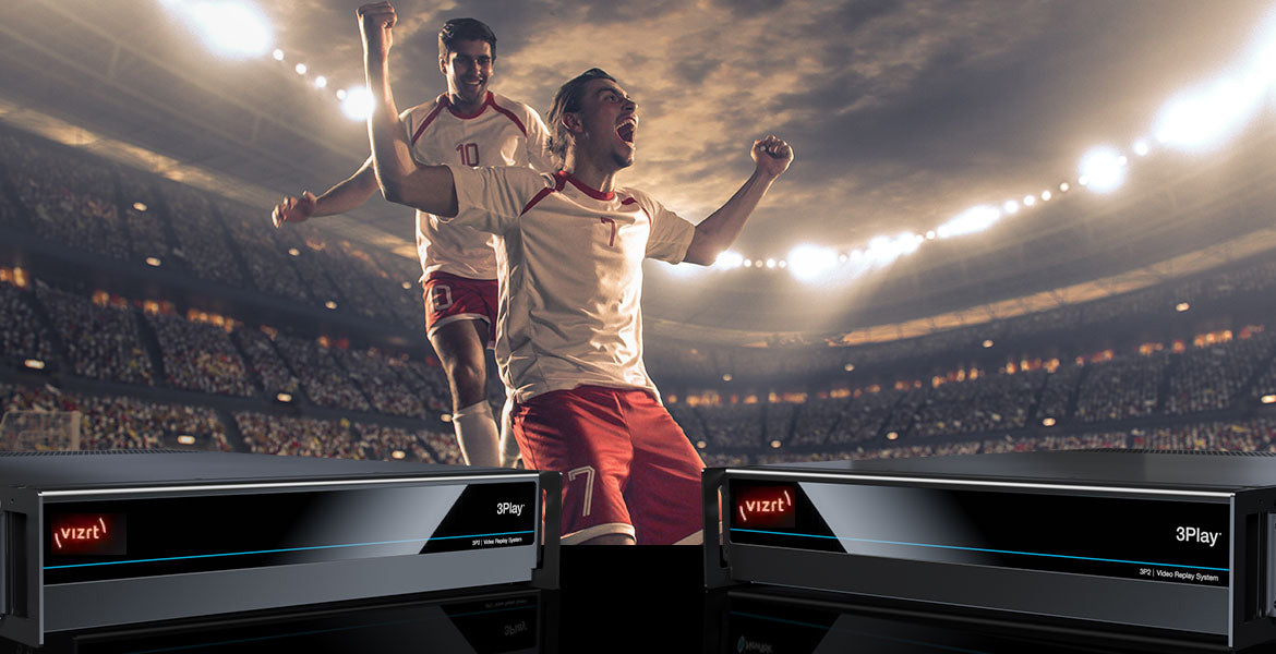 Vizrt 3P22RU 3Play 3P2 broadcast production system for live sports, offering advanced video replay and multi-channel playback capabilities.