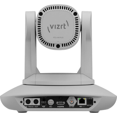 VPTZ3UHDW Vizrt PTZ NDI camera with 4K resolution, offering advanced pan, tilt, and zoom control for professional broadcast and live production environments.