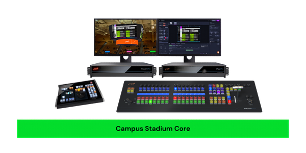 VIZRT Campus Stadium Core bundle with TriCaster TC1Pro, Flex control panel and 3Play 3P1 replay system