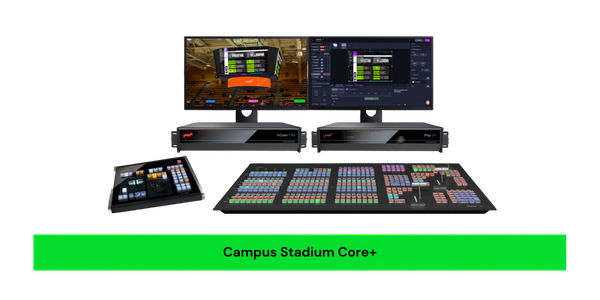 VIZRT Campus Stadium Core+ bundle with TriCaster TC1Pro, Flex dual control panel and 3Play 3P1 replay system