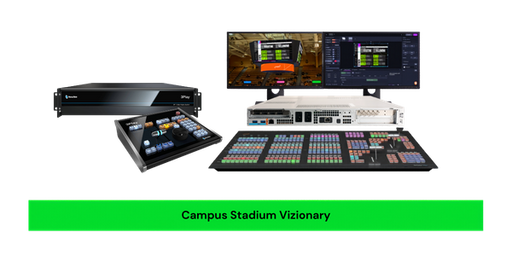 VIZRT Campus Stadium Vizionary bundle with 16 SDI I/O rack, Flex dual control panel and 3Play 3P1 replay system