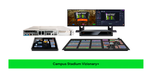 VIZRT Campus Stadium Vizionary bundle with 16 SDI I/O rack, Flex dual control panel and 3Play 3P2 replay system