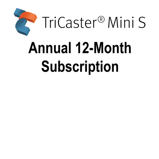 Vizrt TriCaster Mini S Software Subscription interface for professional live video production