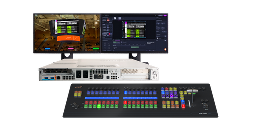 VIZRT Vizion Rack bundle with 8 SDI I/O and Flex control panel