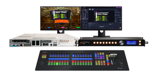 VIZRT Vizion RAck bundle with 8 SDI I/O, Flex control panel and Viz Connect Audio interface