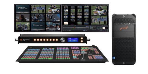 VIZRT Vizion Tower bundle with 8 SDI I/O, Flex dual control panel and Viz Connect Audio interface