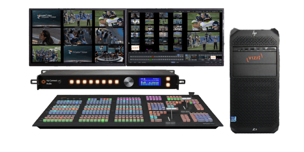 VIZRT Vizion Tower bundle with 8 SDI I/O, Flex dual control panel and Viz Connect Audio interface