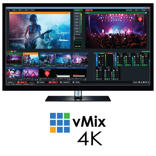 vMix 4K software for live video production, streaming, and recording in 4K resolution
