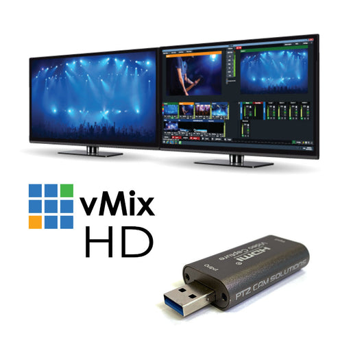 vMix HD software for live video production, streaming, and recording in HD resolution