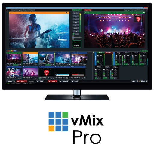 vMix Pro software for live video production, streaming, and recording in 4K resolution