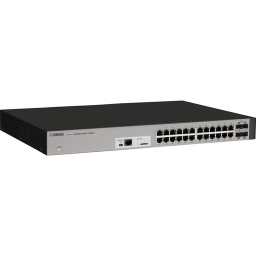 Yamaha SWR2310-28GT Layer 2 intelligent managed switch with 28 RJ45 Gigabit Ethernet ports for professional AV and enterprise networking.